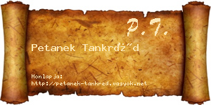 Petanek Tankréd névjegykártya