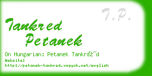 tankred petanek business card